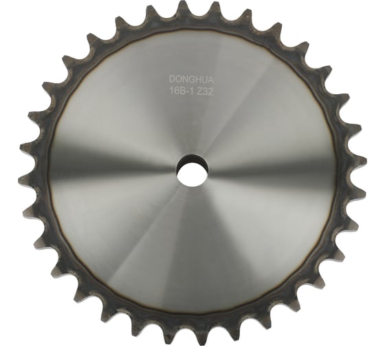 Звездочка со ступицей под расточку DONGHUA 16B-1 Z-32 с калеными зубьями для цепи с шагом 25,4мм (16В-1) 16B-1BH32 9916 1