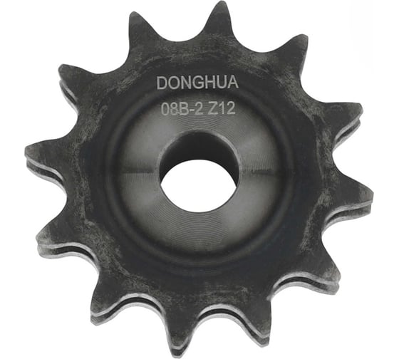 Звездочка со ступицей под расточку DONGHUA 08B-2 Z-12 с калеными зубьями для цепи с шагом 12,7мм (2ПР-12,7-31,8 / 08В-2) 08B-2BH12 9190