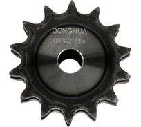 Звездочка со ступицей под расточку DONGHUA 08B-2 Z-14 с калеными зубьями для цепи с шагом 12,7мм (2ПР-12,7-31,8 / 08В-2) 08B-2BH14 9191