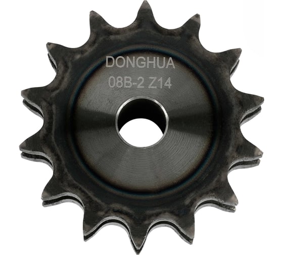 Звездочка со ступицей под расточку DONGHUA 08B-2 Z-14 с калеными зубьями для цепи с шагом 12,7мм (2ПР-12,7-31,8 / 08В-2) 08B-2BH14 9191 1