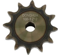 Звездочка со ступицей под расточку DONGHUA 10B-1 Z-12 с калеными зубьями для цепи с шагом 15,875мм (ПР-15,875-23 / 10В-1) 10B-1BH12 0710