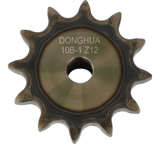 Звездочка со ступицей под расточку DONGHUA с калеными зубьями для цепи с шагом 15,875мм (ПР-15,875-23 / 10В-1) 10B-1 Z-12 / 10B-1BH12 0710 1