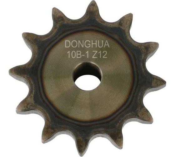 Звездочка со ступицей под расточку DONGHUA 10B-1 Z-12 с калеными зубьями для цепи с шагом 15,875мм (ПР-15,875-23 / 10В-1) 10B-1BH12 0710