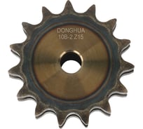 Звездочка со ступицей под расточку DONGHUA с калеными зубьями для цепи с шагом 15,875мм (2ПР-15,875-45,4 / 10В-2) 10B-2 Z-15 / 10B-2BH15 0733