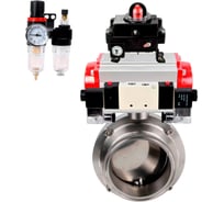 Затвор clamp 304-304-EPDM Ду20 Ру10 пищ.нерж.сталь, пн.привод, пн.распр, БКВ, БПВ DN.ru D050-79798