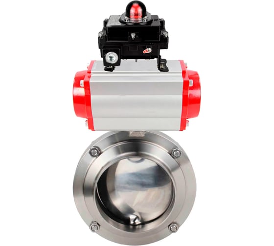 Затвор дисковый 304-304-Sil-2W-W-H Ду40 Ру10 пищ.нерж.сталь, пн.привод, БКВ DN.ru D050-74233 1
