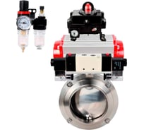 Затвор дисковый 304-304-EPDM Ду15 Ру10 пищ.нерж.сталь,пн.привод, пн.распр, БКВ, БПВ DN.ru D050-76413