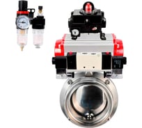 Затвор дисковый 304-304-Sil Ду15 Ру10 пищ.нерж.сталь, пн.привод, пн.распр, БКВ, БПВ DN.ru D050-76449