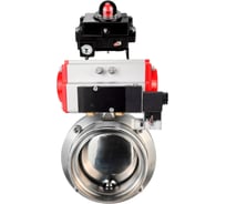 Затвор дисковый 304-304-EPDM Ду15 Ру10 пищ.нерж.сталь,пн.привод, пн.распр, БКВ DN.ru D050-74319