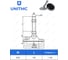 Шарнирная регулируемая опора UnitMC 100хМ20х100 (основание сталь, винт сталь) 400203 100xM20x100 6