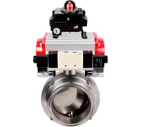 Затвор DN.ru clamp 304-304-EPDM-2W-C-H Ду20 Ру10 пищ.нерж.сталь, пн.привод, пн.распр, БКВ D050-78934