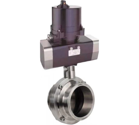 Затвор дисковый DN.ru 304-304-EPDM-2W-C-H Ду100 Ру10 кламповый, электропривод 220В D050-81281 1