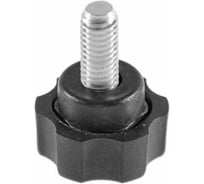 Фиксатор Миниворкс пластиковый с рукояткой Ø21 и резьбой М6х15, разборный (собран с болтом М6х15), цвет черный – (10 шт.) Ф21М6-15ЧН