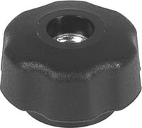 Барашек Миниворкс пластиковый с рукояткой Ø25 и резьбой М6, проходной, цвет черный – (10 шт.) БП25М6ЧН