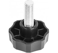 Фиксатор Миниворкс с болтом M12x25 мм, пластиковая рукоятка Ø50 мм, цвет черный – (10 шт.) Ф50М12-25ЧС