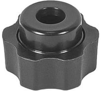 Барашек Миниворкс пластиковый разборный (комплект крышка и вставка) с рукояткой Ø21 для установки гайки или болта М6, цвет серый – (20 шт.) Б21М6СН