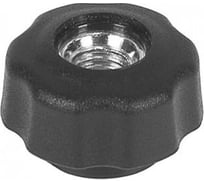 Барашек Миниворкс пластиковый с рукояткой Ø25 и резьбой М8, проходной, цвет черный – (10 шт.) БП25М8ЧН