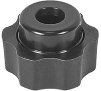 Барашек Миниворкс пластиковый разборный (комплект крышка и вставка) с рукояткой Ø21 для установки гайки или болта М6, цвет черный – (25 шт.) Б21М6ЧН