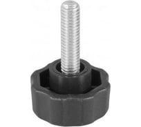 Фиксатор Миниворкс пластиковый с рукояткой Ø25 и резьбой М6х10, цвет черный – (15 шт.) Ф25М6-10ЧС