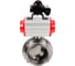 Затвор DN.ru clamp, 304-304-EPDM-2W-C-H Ду100 Ру10, пищевая, нержавеющая сталь, пневмопривод, БКВ D050-77252 1