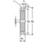 Звездочка без ступицы ISKRA под расточку для цепи 08B-2, 1/2 x 5/16, Z=24 CD09024-ISKRA 3