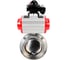 Затвор DN.ru дисковый 304-304-EPDM-2W-T-H Ду100 Ру10 пищевая нержавеющая сталь, пневмопривод, БКВ D050-77297 1