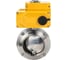 Затвор DN.ru дисковый 304-304-EPDM-2W-W-H Ду100 Ру10 пищевая нержавеющая сталь, электропривод 380В D050-73238 1