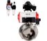 Затвор DN.ru clamp 304-304-EPDM Ду100 Ру10 пищевая нержавеющая сталь, пневмопривод, пневмораспределитель, БКВ, БПВ D050-75200 1