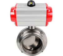 Затвор DN.ru clamp 304-304-EPDM-2W-C-H Ду100 Ру10 пищевая нерж.сталь, пневмопривод D050-76550