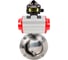 Затвор DN.ru дисковый 304-304-EPDM-2W-W-H Ду50 Ру10 пищевая нержавеющая сталь, пневмопривод, БКВ D050-73667 1