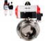 Затвор DN.ru clamp 304-304-EPDM-2W-C-H Ду100 Ру10 пищевая нержавеющая сталь, пневмопривод, пневмораспределитель, БПВ D050-74876 1