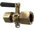 Кран пробковый для манометра RUSHWORK РАШВОРК, DN015, PN25, корпус латунь (CW617N), Viton, ВР/ВР, BSPP, рукоятка-рычаг 777-015-25 1