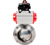 Затвор DN.ru дисковый 304-304-EPDM-2W-W-H Ду50 Ру10 пищ.нерж.сталь,пн.привод, БКВ D050-74261