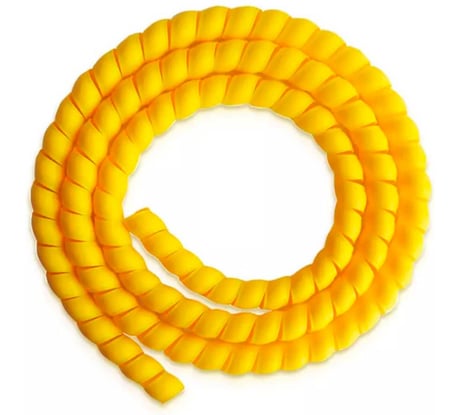 Спиральная пластиковая защита PARLMU SG-24-C12-k2 - полипропилен, размер 24, выпуклая поверхность, цвет желтый, длина 2м PR0700400-2