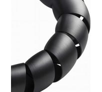 Спиральная пластиковая защита PARLMU HPS-100-F11 - полипропилен высокой очистки, размер 100, плоская поверхность, цвет черный, длина отрезка 2 м PR2102200