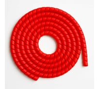 Спиральная пластиковая защита PARLMU SG-40-F13-k-5 - полипропилен, размер 40, плоская поверхность, цвет красный, длина 5м PR0301000-5