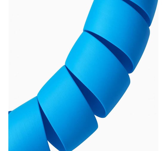 Спиральная пластиковая защита PARLMU HPS-10-F14 - полипропилен высокой очистки, размер 10, плоская поверхность, цвет голубой, длина отрезка 2м PR2400200 1