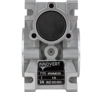 Редуктор червячный INNOVERT 030 (i=15) вал вх./вых 11/14 мм, корпус алюминиевый, масло синтетическое IRWM030-15 (вх.вал 11 мм)