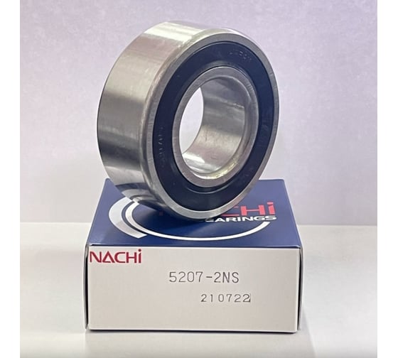 Двухрядный радиально-упорный шарикоподшипник NACHI 35x72x27 5207-2NS