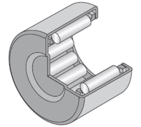 Игольчатый радиальный однорядный подшипник NTN 10x14x15 BK1015CT