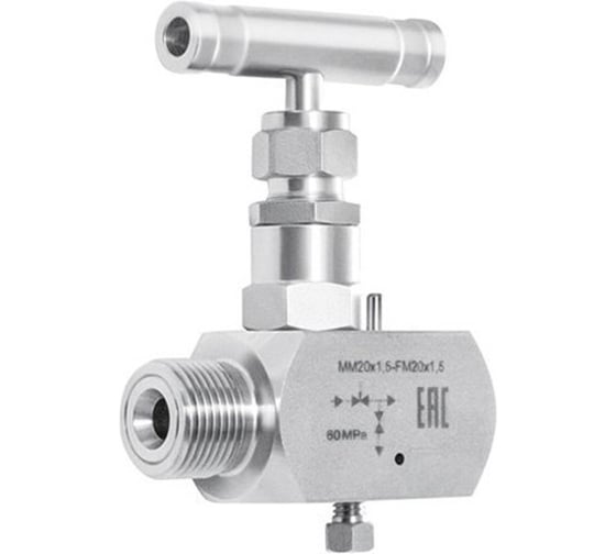 Клапан игольчатый одновентильный Росма SS-2V4 Ду15 Ру600, нержавеющая сталь ВР/НР FG1/2-MG1/2 D070-04267 1