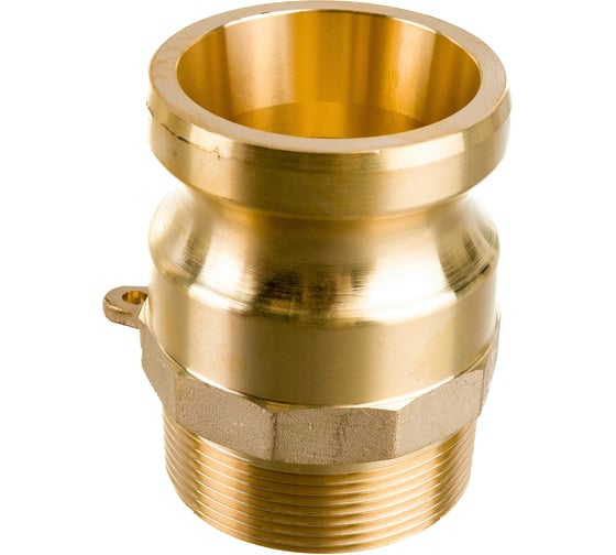 Камлок типа F (ниппель; наружная резьба BSP; 50 мм-2"; латунь) TITAN LOCK TL200FBR
