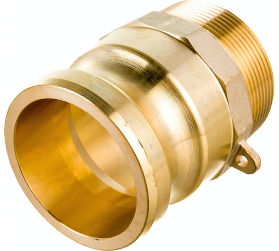 Камлок типа F (ниппель; наружная резьба BSP; 50 мм-2"; латунь) TITAN LOCK TL200FBR