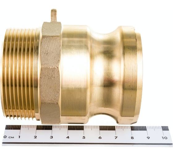 Камлок типа F (ниппель; наружная резьба BSP; 50 мм-2"; латунь) TITAN LOCK TL200FBR