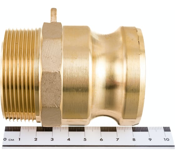 Камлок типа F (ниппель; наружная резьба BSP; 50 мм-2"; латунь) TITAN LOCK TL200FBR