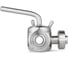 Кран пробковый TITAN LOCK трехходовой нерж 304, тип T, DN25, TL3CV25T-S 2