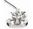 Кран пробковый TITAN LOCK трехходовой нерж 304, тип T, DN25, TL3CV25T-S 4