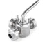 Кран пробковый TITAN LOCK трехходовой нерж 304, тип T, DN25, TL3CV25T-S 5