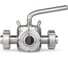 Кран пробковый TITAN LOCK трехходовой нерж 304, тип T, DN25, TL3CV25T-S 7