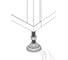 Опора Алтервиа регулируемая стальная с пластиной антискольжения, шпилька сталь Арт. A40701.T12024100A 2